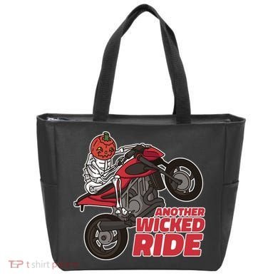 Another Wicked Ride Pumpkin Tote Bag