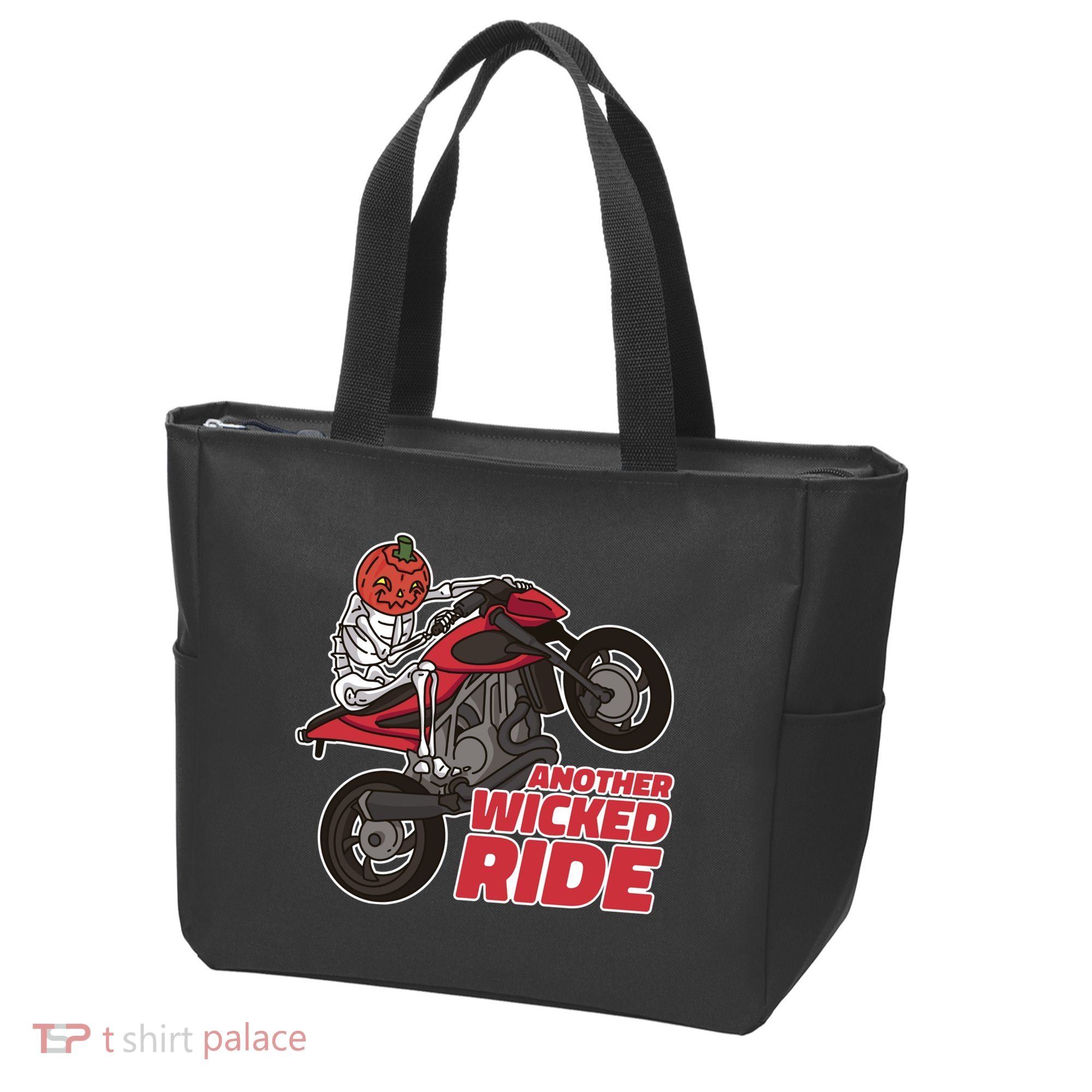 Another Wicked Ride Pumpkin Tote Bag