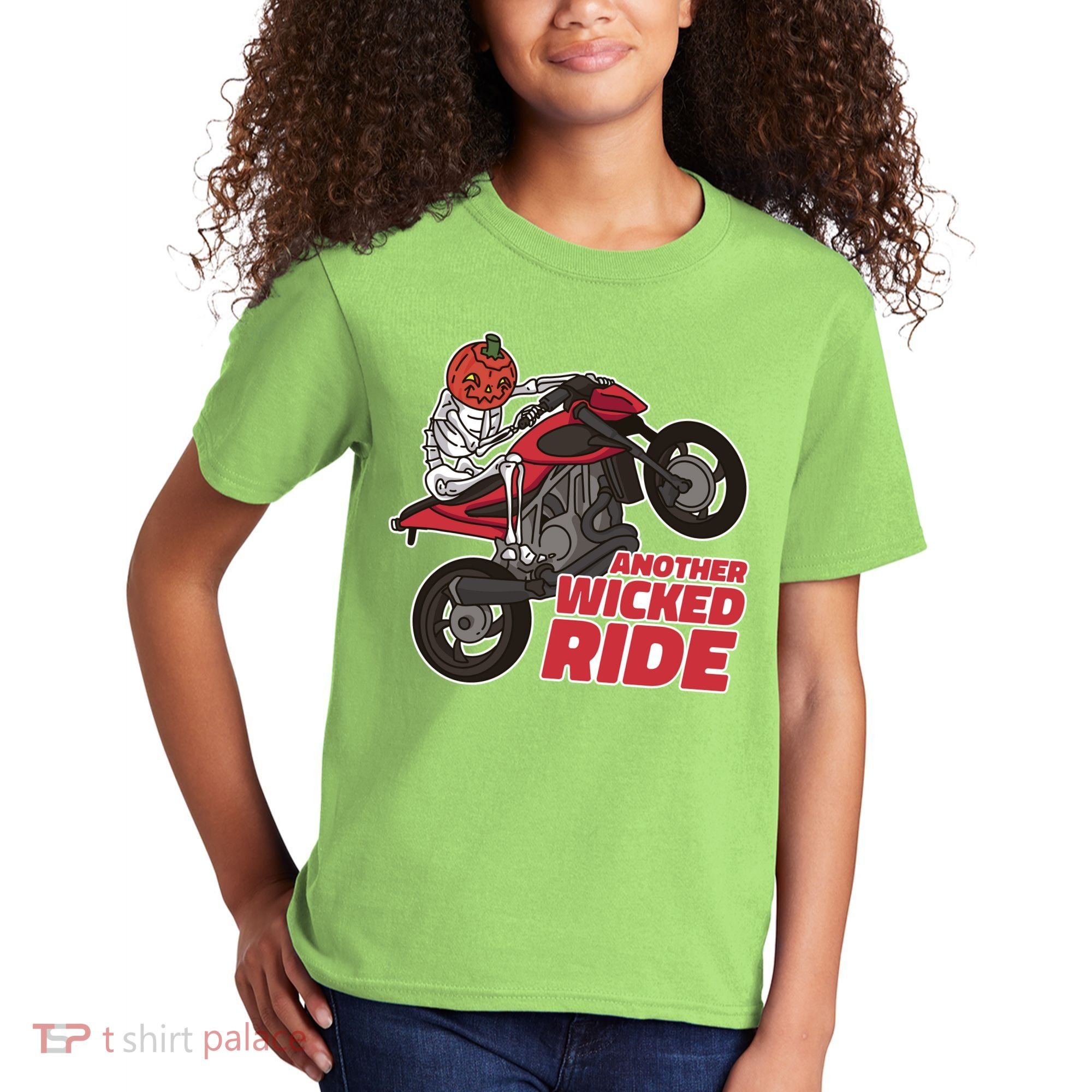 Another Wicked Ride Pumpkin Kids T-Shirt