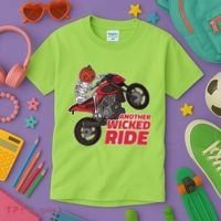 Another Wicked Ride Pumpkin Kids T-Shirt thumb 3