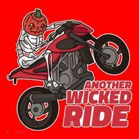 Another Wicked Ride Pumpkin Santa Hat thumb 1