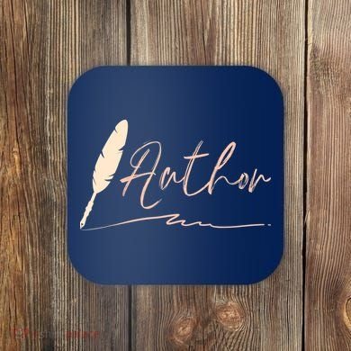 Author Writer Reading Books Literature Novel Chapter Library Coaster