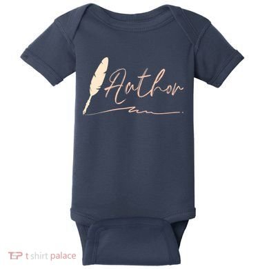 Author Writer Reading Books Literature Novel Chapter Library Baby Bodysuit