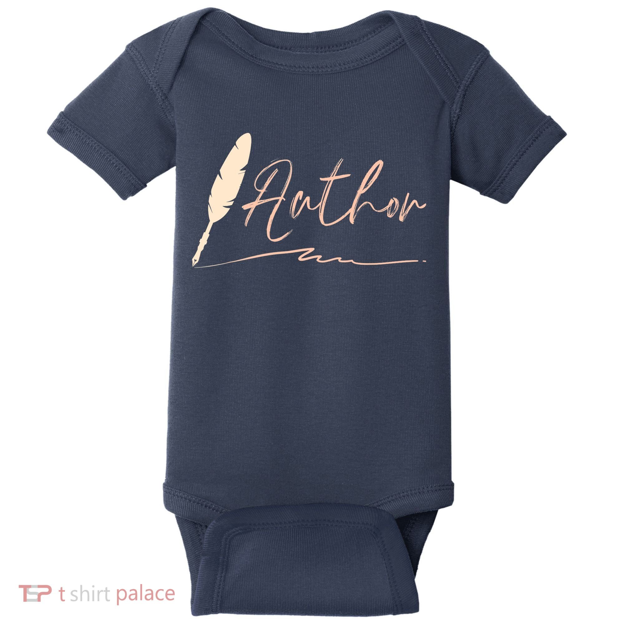 Author Writer Reading Books Literature Novel Chapter Library Baby Bodysuit
