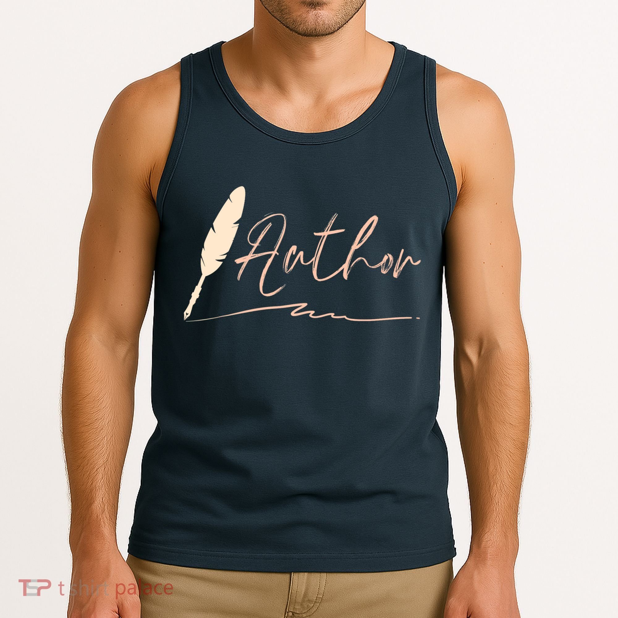 Author Writer Reading Books Literature Novel Chapter Library Tank Top
