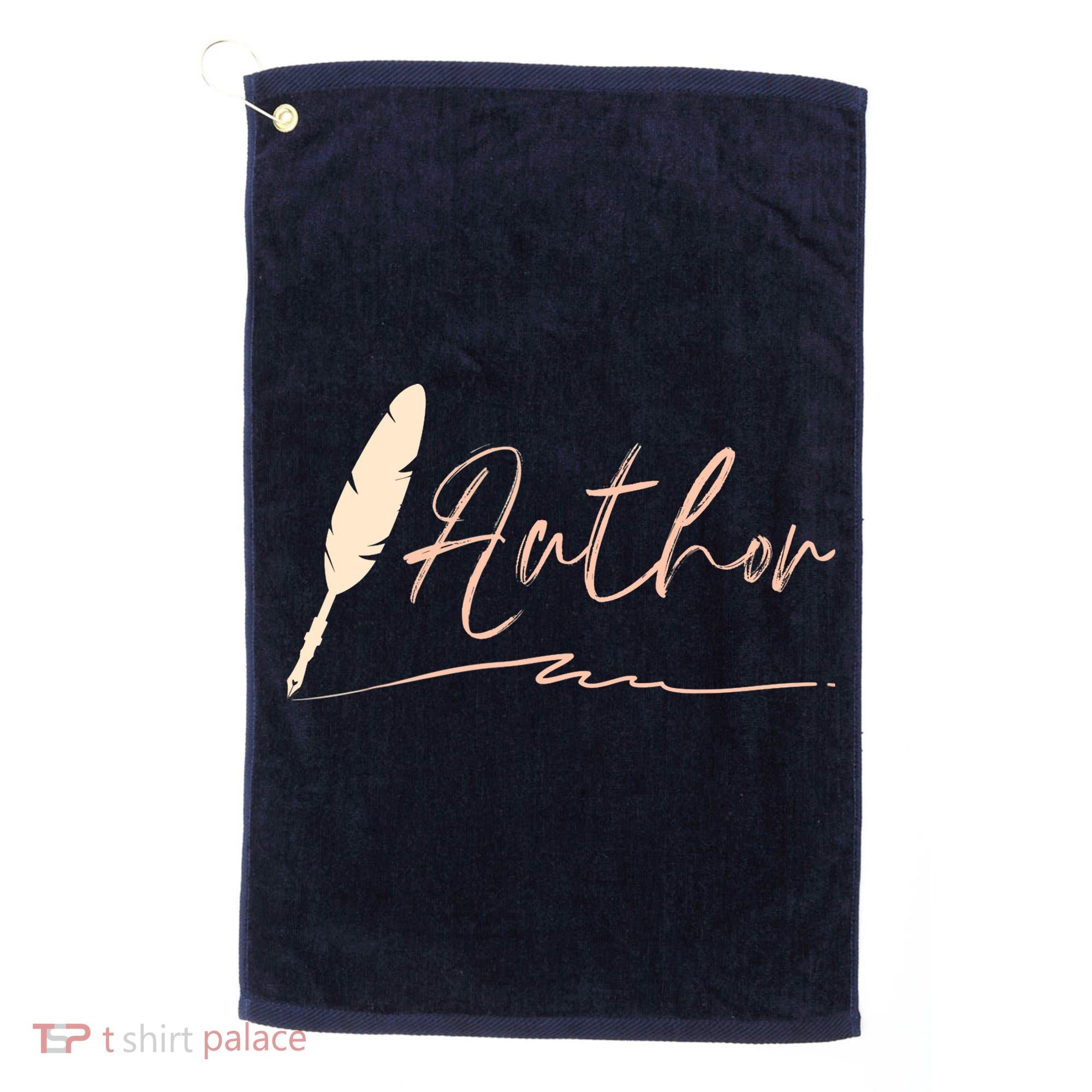 Author Writer Reading Books Literature Novel Chapter Library Golf Towel