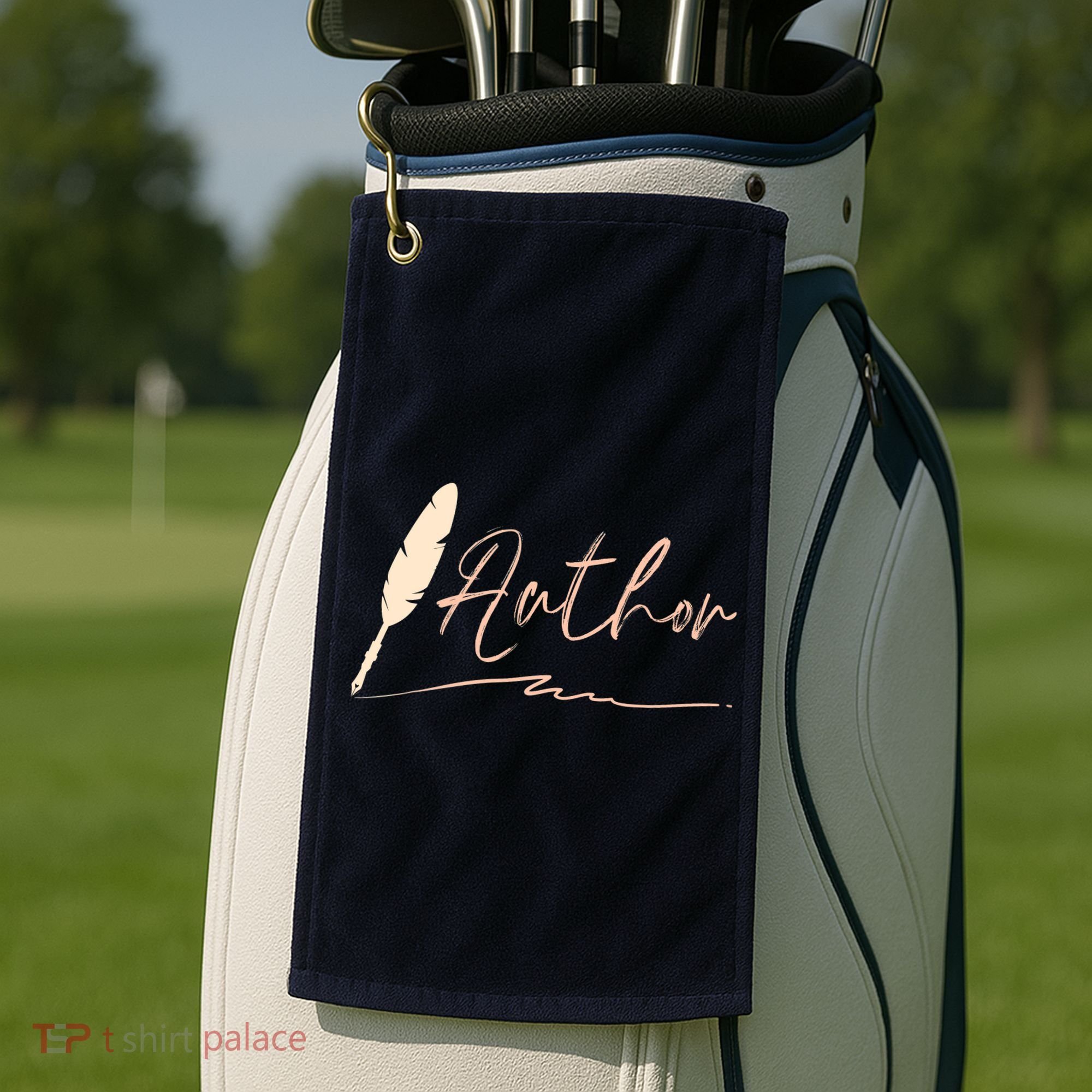 Author Writer Reading Books Literature Novel Chapter Library Golf Towel