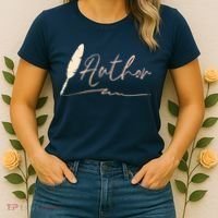 Author Writer Reading Books Literature Novel Chapter Library Women's T-Shirt thumb 2