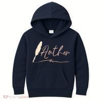 Author Writer Reading Books Literature Novel Chapter Library Kids Hoodie thumb 0