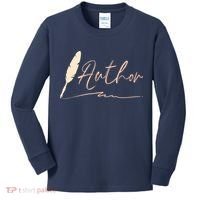 Author Writer Reading Books Literature Novel Chapter Library Kids Long Sleeve Shirt thumb 0