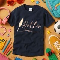 Author Writer Reading Books Literature Novel Chapter Library Kids T-Shirt thumb 3