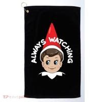 Always Watching Snitches Get Stitches Golf Towel thumb 0