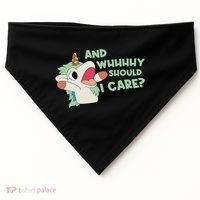 Annnnd Why Should I And Why Should I Care Unicorn USA-Made Doggie Bandana thumb 0