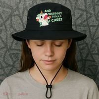 Annnnd Why Should I And Why Should I Care Unicorn Bucket Hat thumb 3