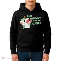 Annnnd Why Should I And Why Should I Care Unicorn Kids Hoodie thumb 4