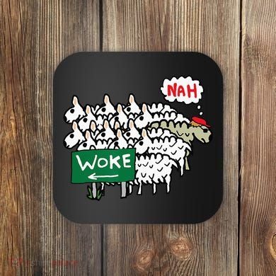 Anti Woke Sheep Coaster