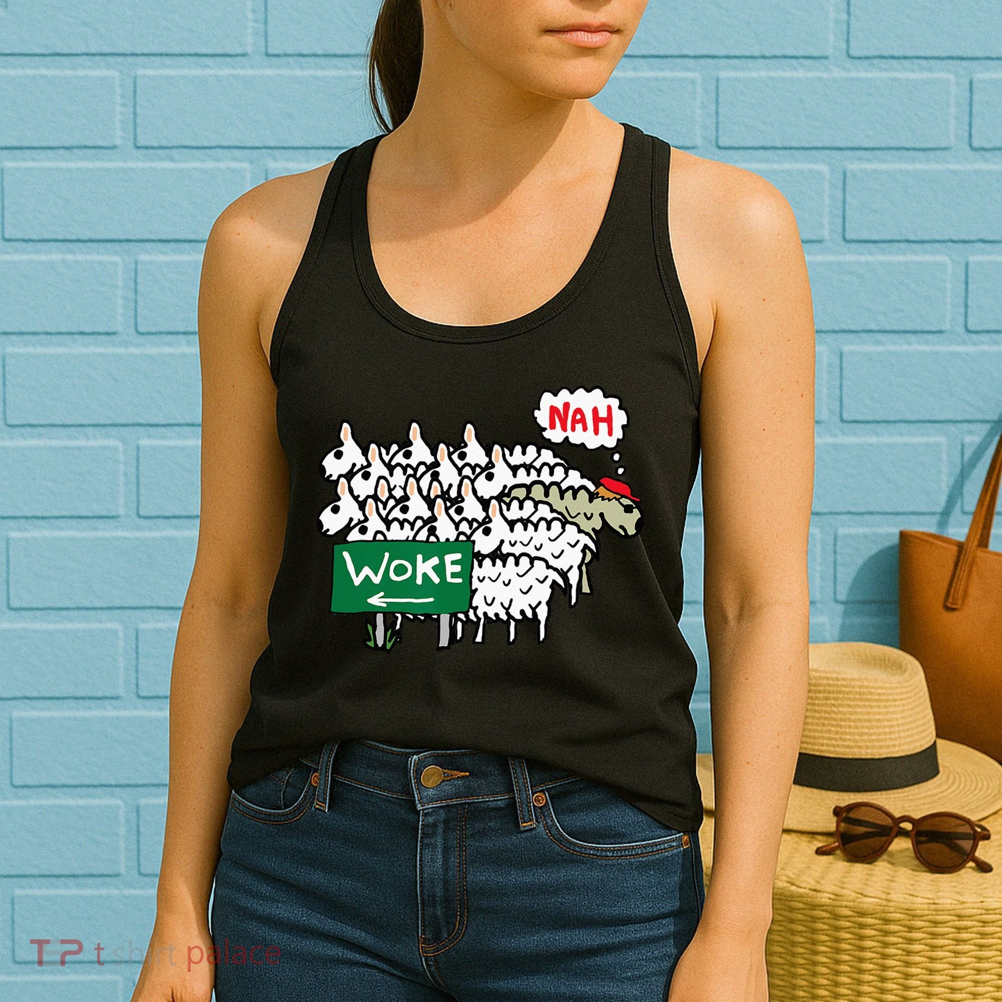 Anti Woke Sheep Women's Tank Top