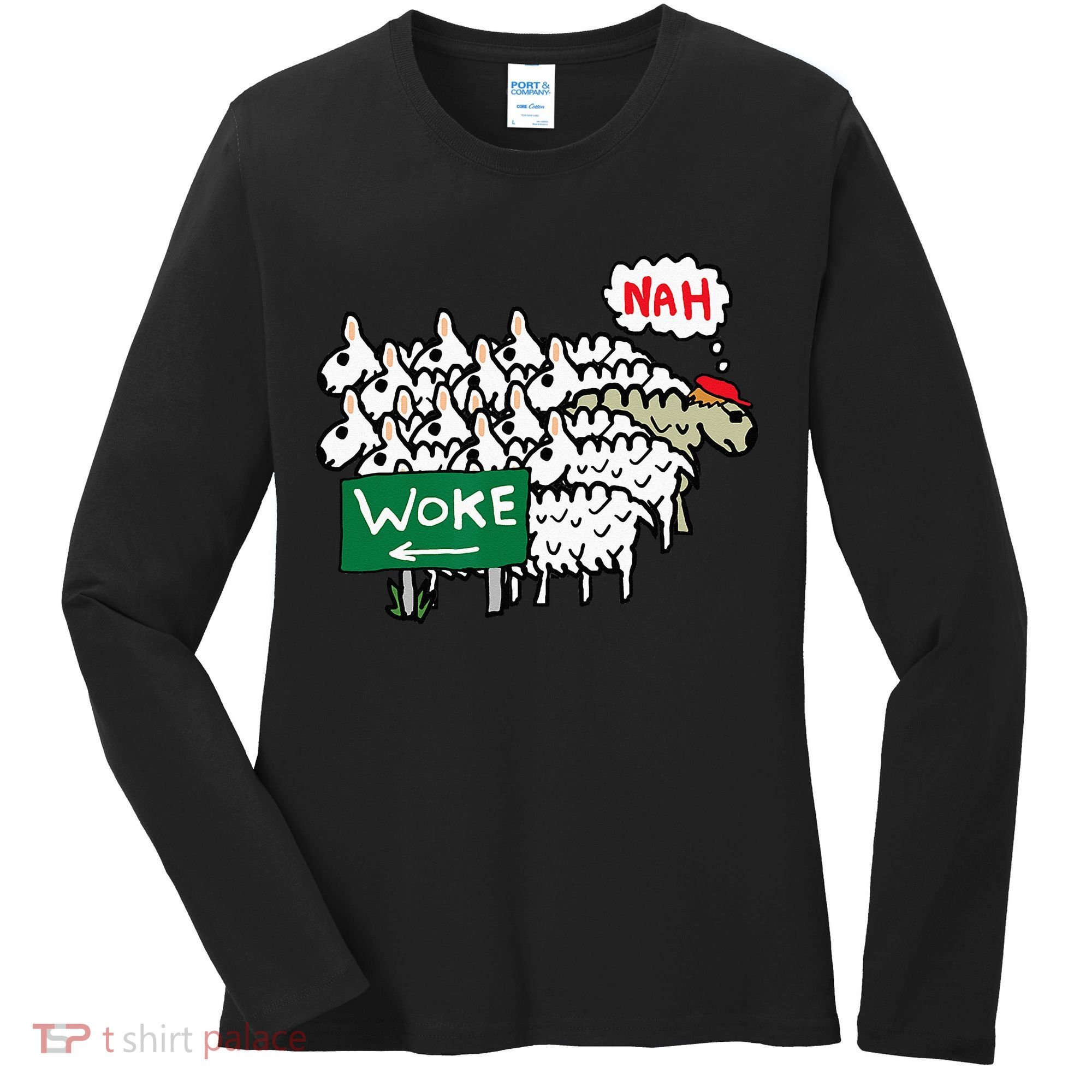 Anti Woke Sheep Women's Long Sleeve Shirt