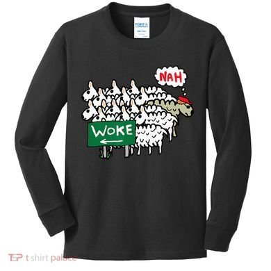 Anti Woke Sheep Kids Long Sleeve Shirt
