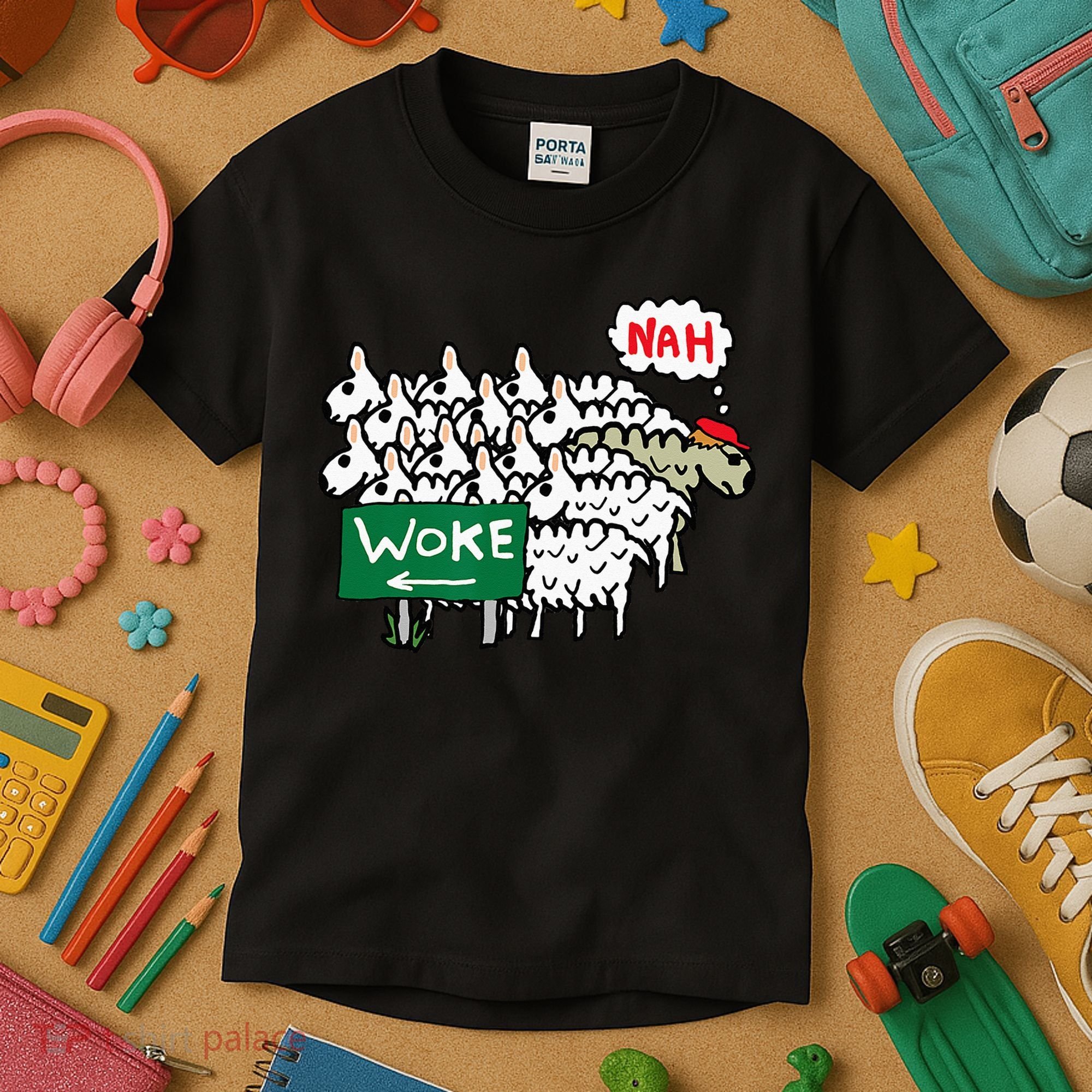 Anti Woke Sheep Kids T-Shirt