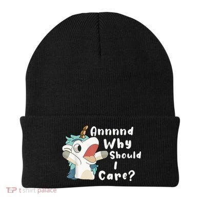 And Why Should I Care? Funny Sarcastic Unicorn Beanie