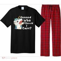 And Why Should I Care? Funny Sarcastic Unicorn Pajama Set thumb 0