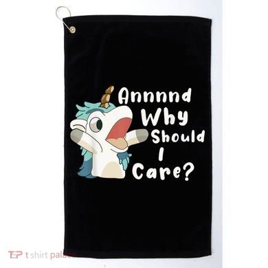 And Why Should I Care? Funny Sarcastic Unicorn Golf Towel