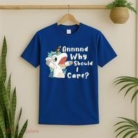 And Why Should I Care? Funny Sarcastic Unicorn T-Shirt thumb 2