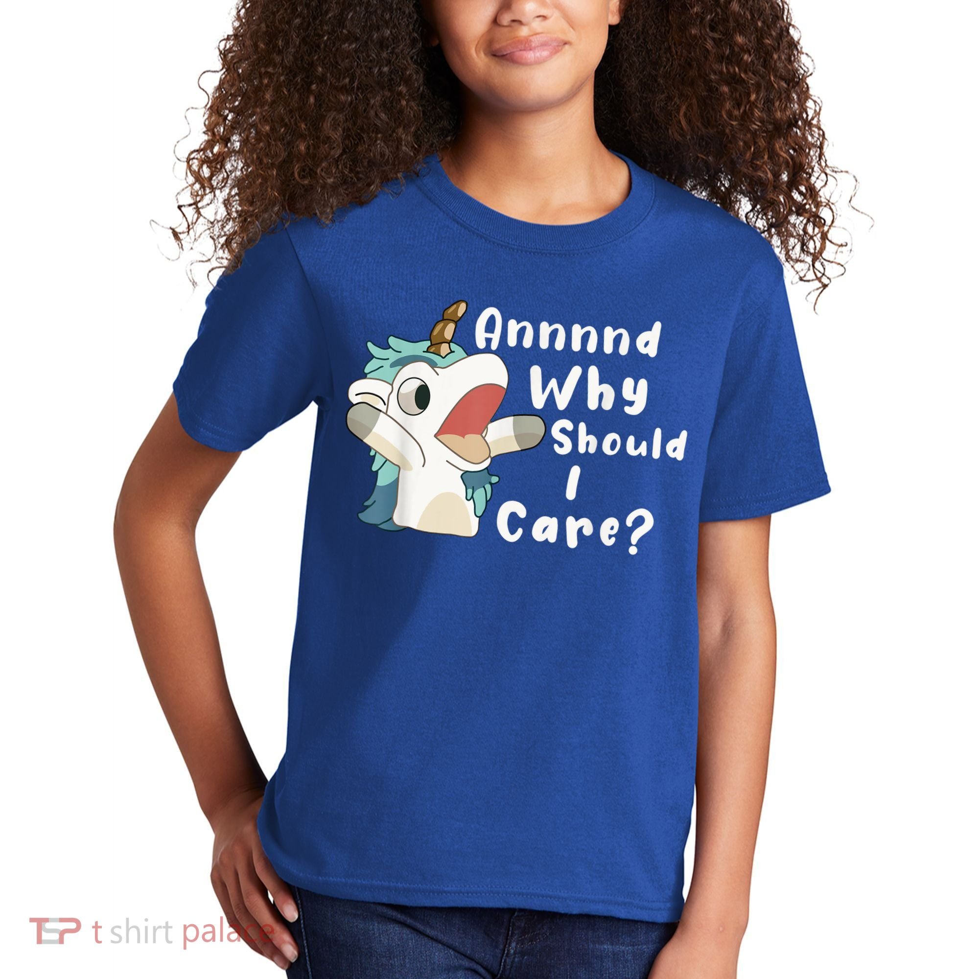 And Why Should I Care? Funny Sarcastic Unicorn Kids T-Shirt