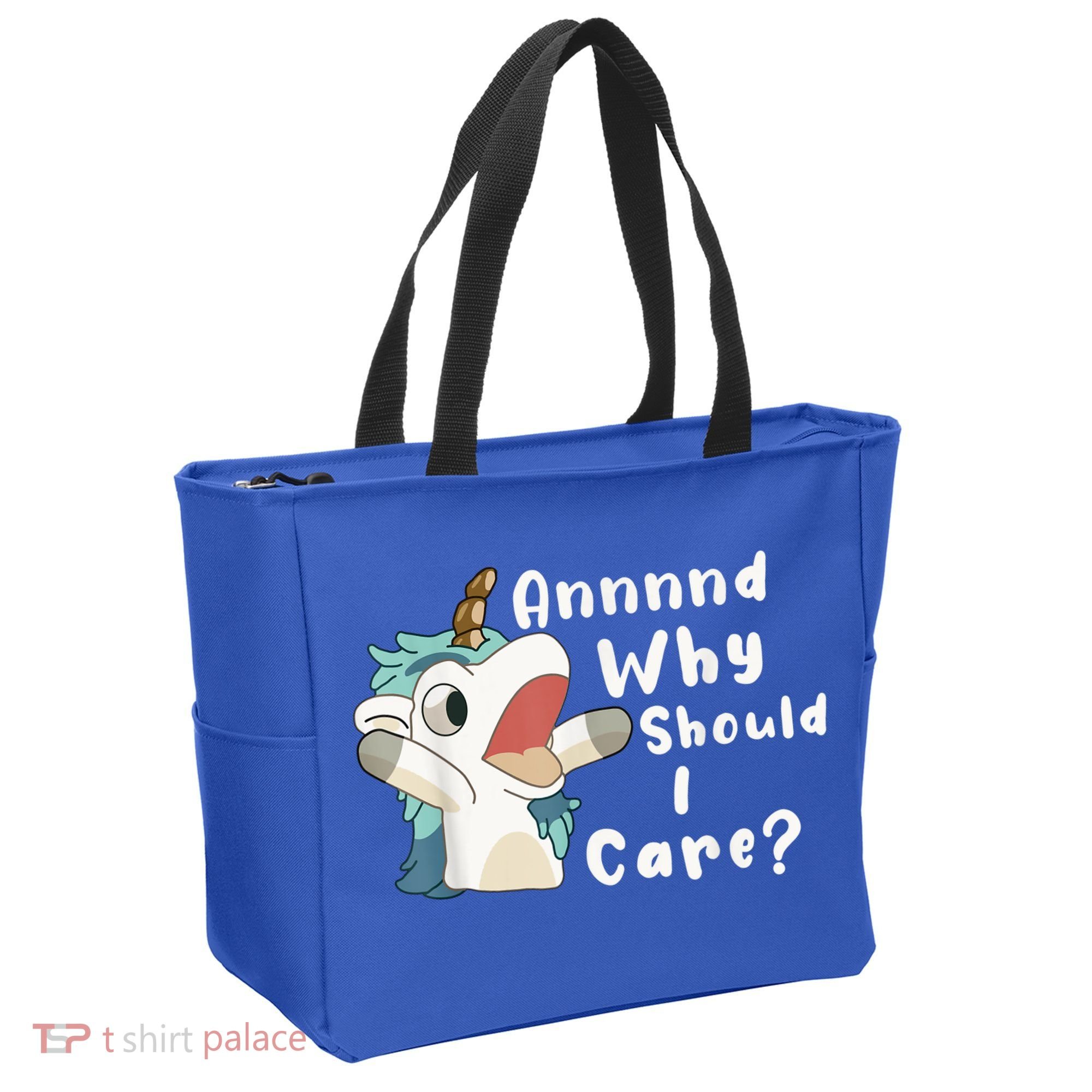 And Why Should I Care? Funny Sarcastic Unicorn Tote Bag