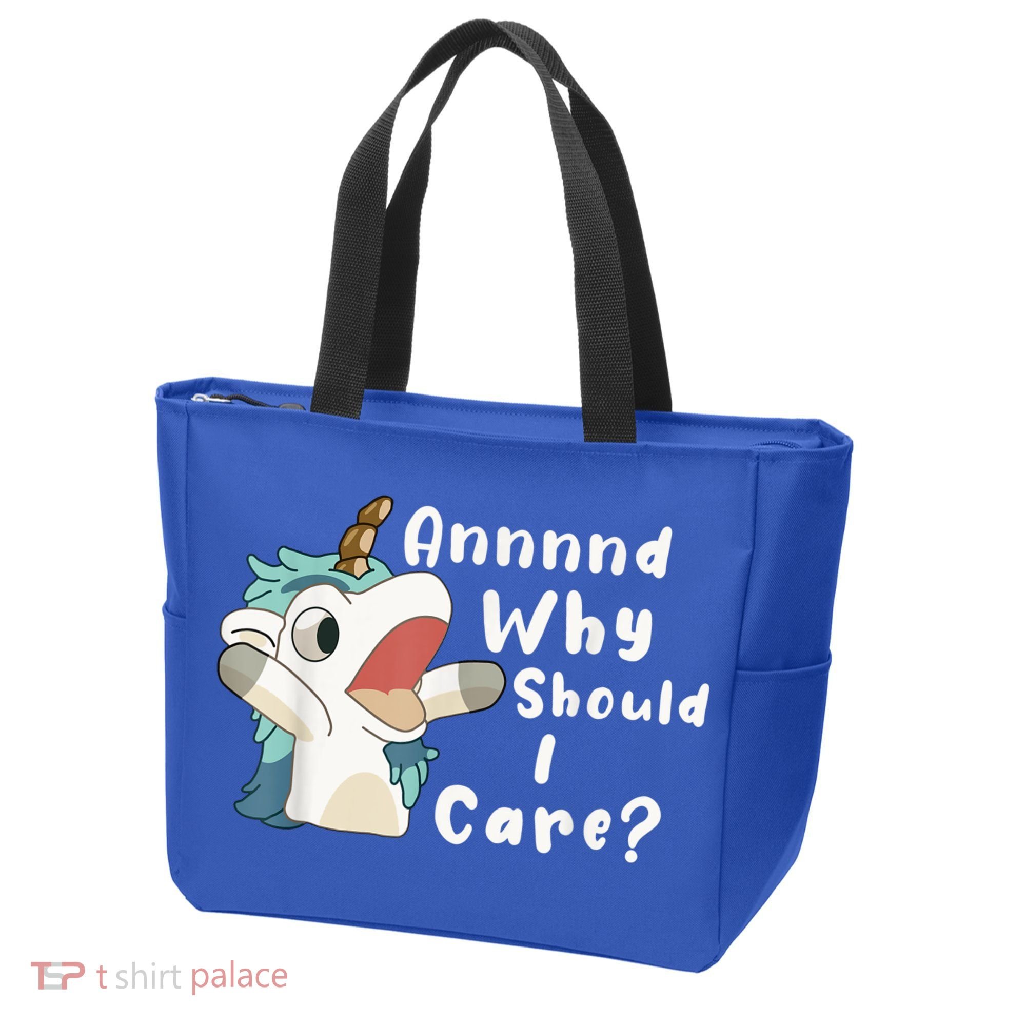 And Why Should I Care? Funny Sarcastic Unicorn Tote Bag