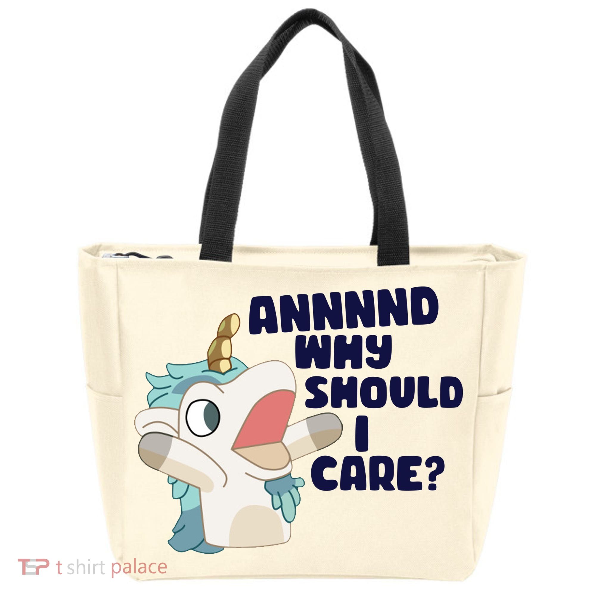 And Why Should I Care Funny Unicorn Tote Bag