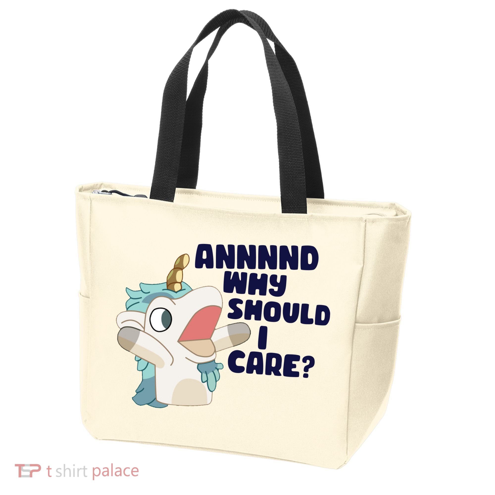 And Why Should I Care Funny Unicorn Tote Bag