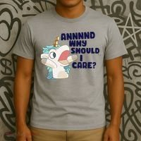 And Why Should I Care Funny Unicorn T-Shirt thumb 3