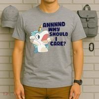 And Why Should I Care Funny Unicorn T-Shirt thumb 6