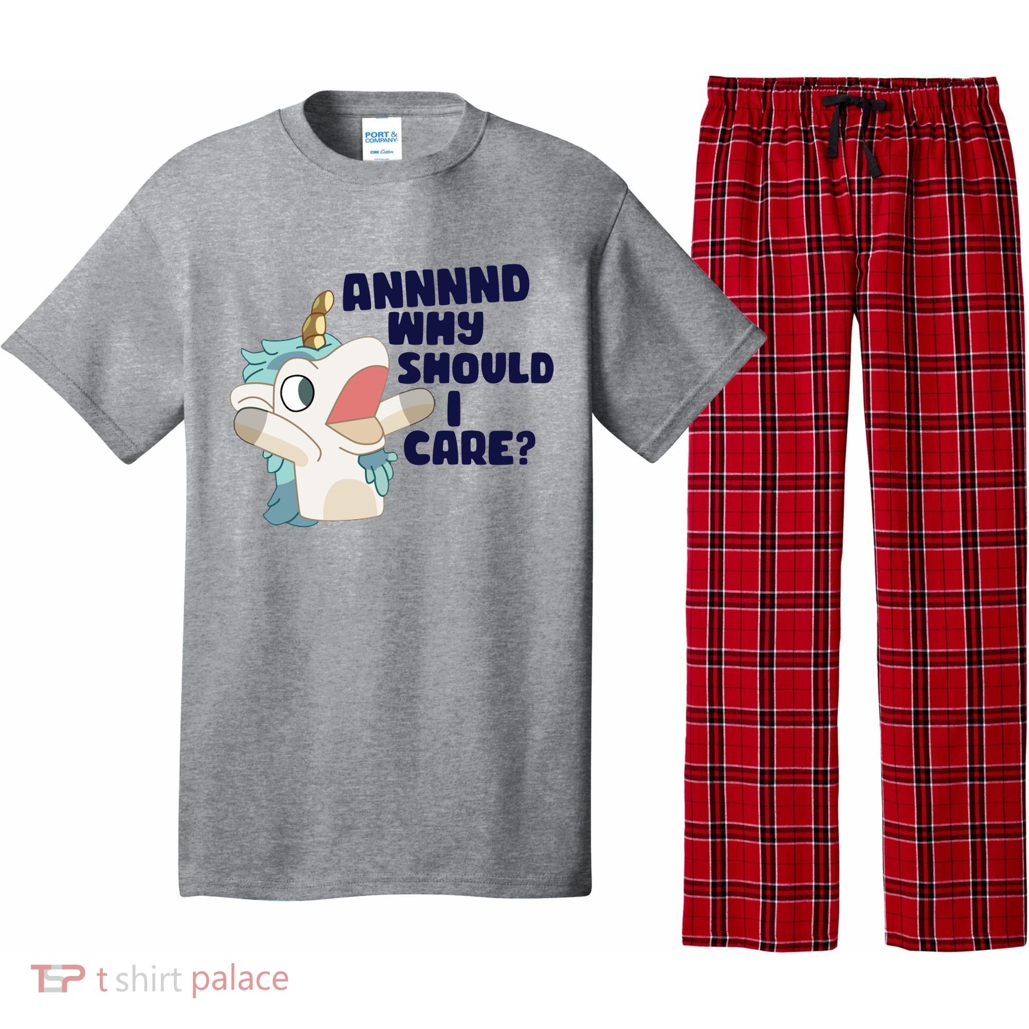 And Why Should I Care Funny Unicorn Pajama Set