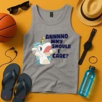 And Why Should I Care Funny Unicorn Tank Top thumb 4