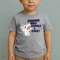 And Why Should I Care Funny Unicorn Toddler T-Shirt thumb 2