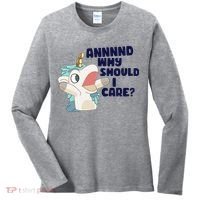 And Why Should I Care Funny Unicorn Women's Long Sleeve Shirt thumb 0