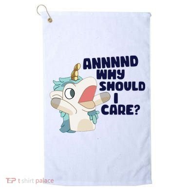 And Why Should I Care Funny Unicorn Golf Towel