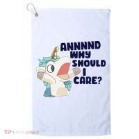 And Why Should I Care Funny Unicorn Golf Towel thumb 0