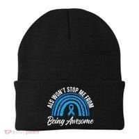 ALS Won't Stop Me From Being Awesome ALS Awareness Beanie thumb 0