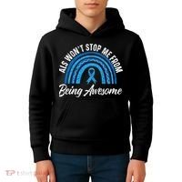 ALS Won't Stop Me From Being Awesome ALS Awareness Kids Hoodie thumb 4