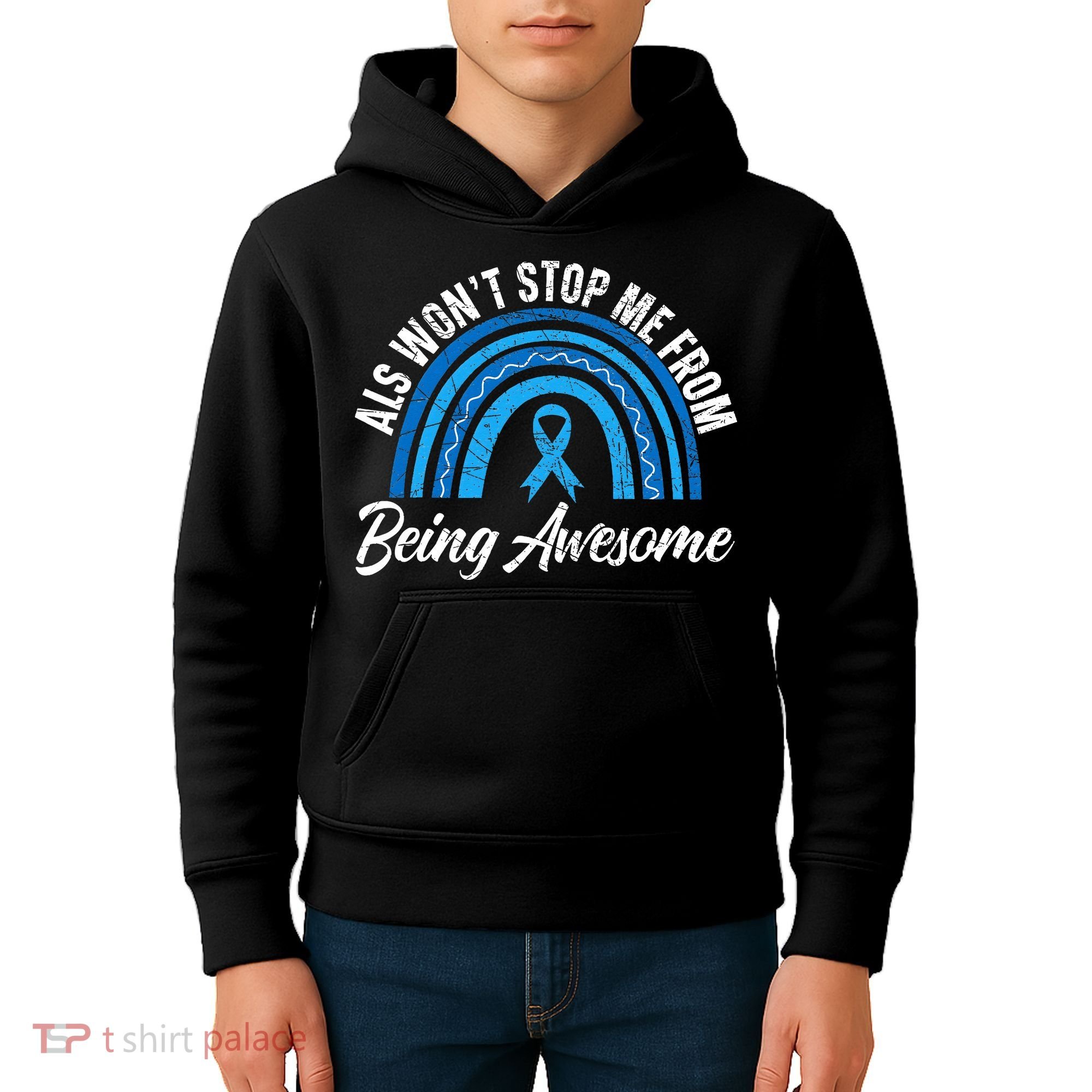 ALS Won't Stop Me From Being Awesome ALS Awareness Kids Hoodie