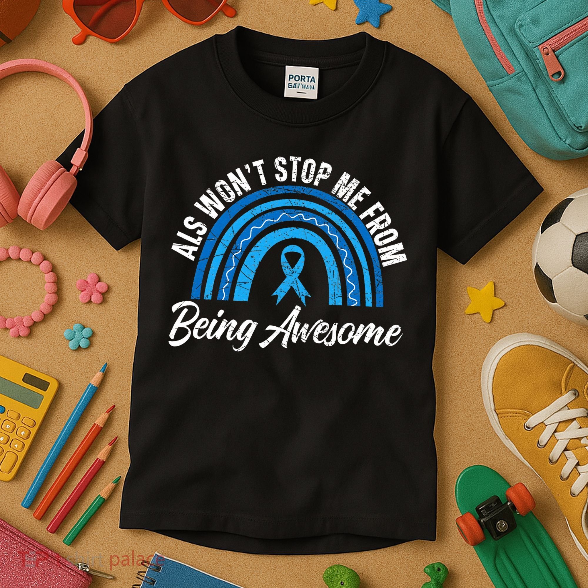 ALS Won't Stop Me From Being Awesome ALS Awareness Kids T-Shirt