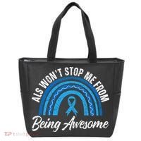ALS Won't Stop Me From Being Awesome ALS Awareness Tote Bag thumb 0