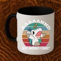 And Why Should I Care Funny Sarcastic Unicorn Coffee Mug thumb 2
