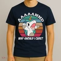 And Why Should I Care Funny Sarcastic Unicorn T-Shirt thumb 3