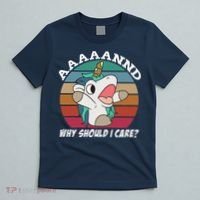 And Why Should I Care Funny Sarcastic Unicorn T-Shirt thumb 5