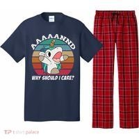And Why Should I Care Funny Sarcastic Unicorn Pajama Set thumb 0